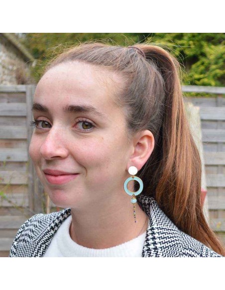 Boucle d'oreille à clip noir