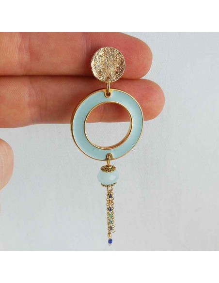 Boucle d'oreille à clip noir