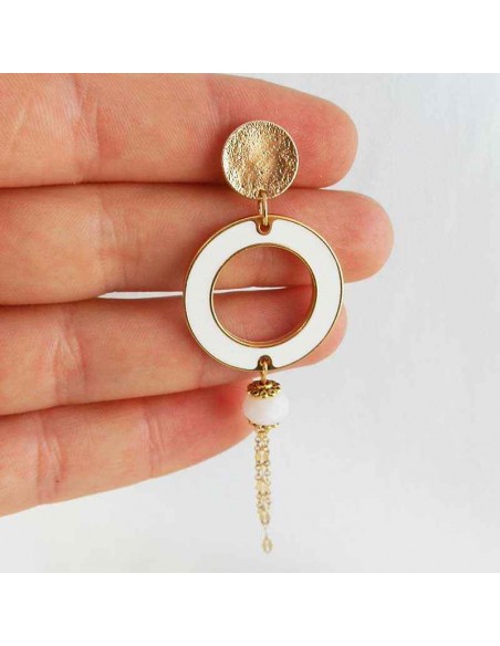 Boucle d'oreille à clip noir