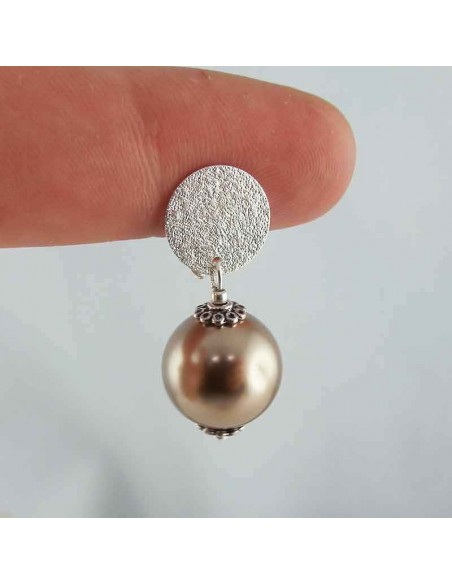 Boucle d'oreille clip Swarovski Nacrée
