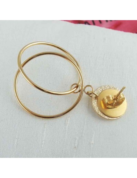 boucle d'oreille galaxy plaqué or