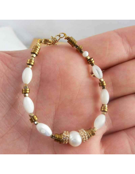 Bracelet Salomé nacré