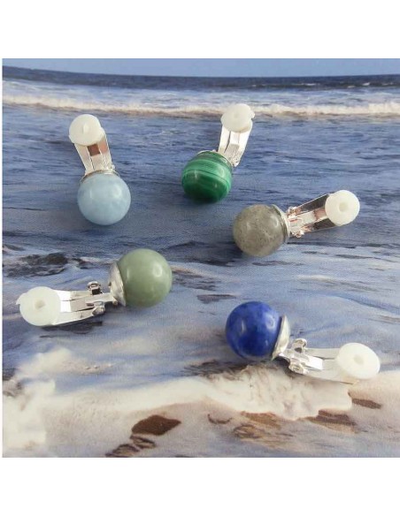 Boucles d'oreilles clips Pierres Fines