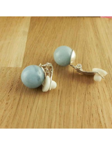 Boucles d'oreilles clips Pierres Fines