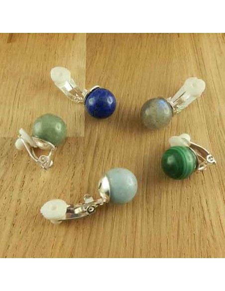 Boucles d'oreilles clips Pierres Fines