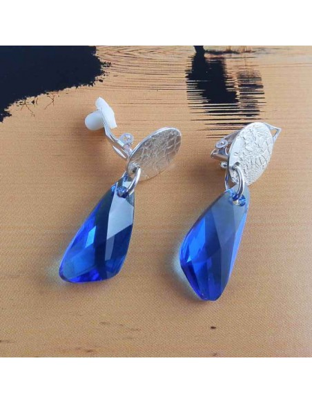 Boucles d'oreillles clips Aquamarina Argent 925