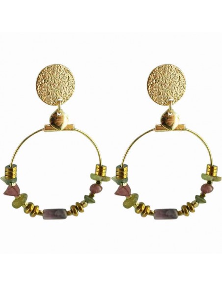 Boucles d'oreilles clips créoles Bombay