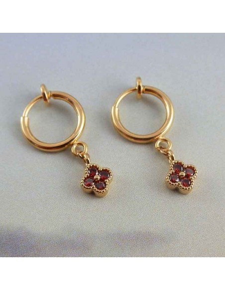 Boucles d'oreilles clips pierres serties