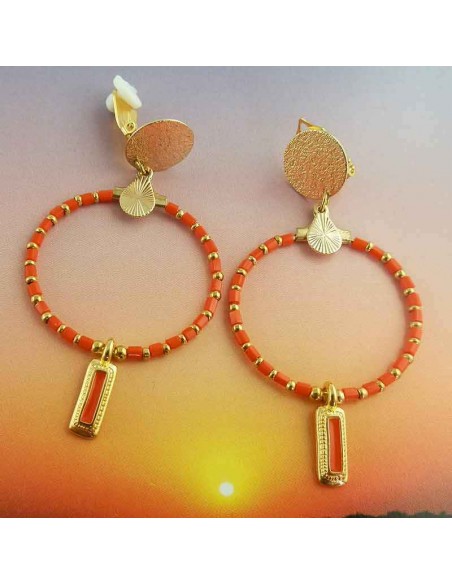 Boucles d'oreilles clips créoles Le Caire