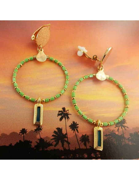 Boucles d'oreilles clips créoles Le Caire