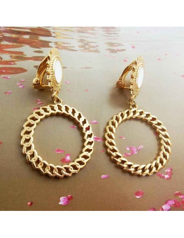 Boucles d'oreilles à clips gourmette