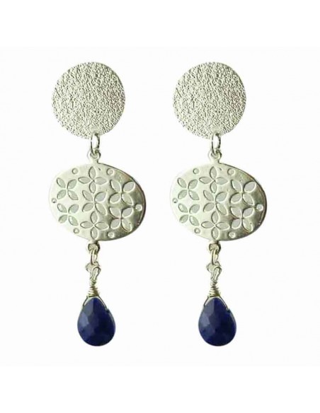 Boucles d'oreilles clips pierres fines