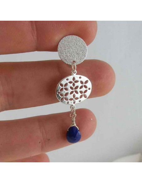 Boucles d'oreilles clips pierres fines