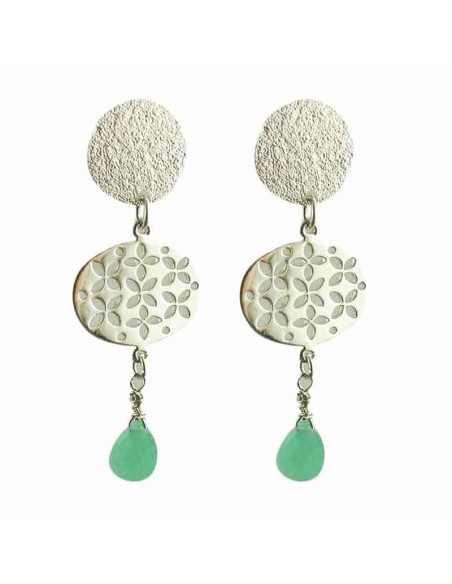 Boucles d'oreilles clips pierres fines