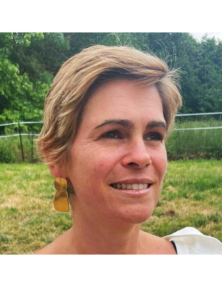 Boucle d'oreille Paco plaqué or