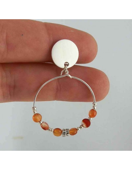 Boucles d'oreilles clips argent 925 créoles