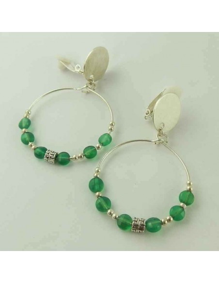 Boucles d'oreilles clips argent 925 créoles