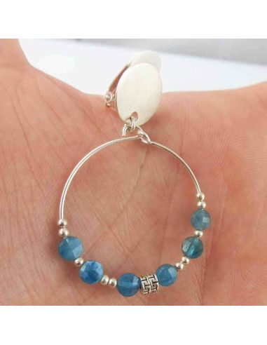 Boucles d'oreilles clips argent 925 créoles 2