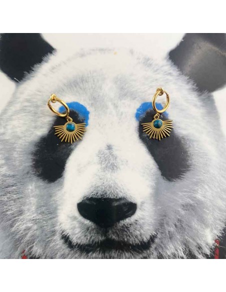 Boucles d'oreilles clips demi soleil