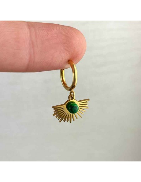 Boucles d'oreilles clips demi soleil