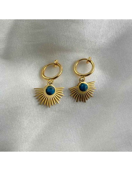 Boucles d'oreilles clips demi soleil