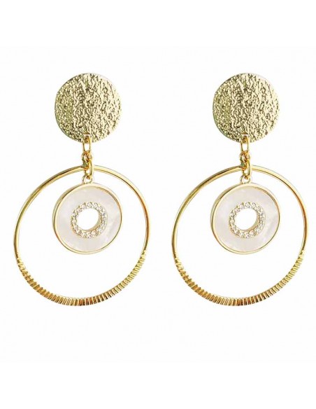 Boucles d'oreilles clips Nacre plaqué or