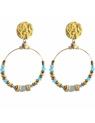 Boucles d'oreilles clips calcédoine 2