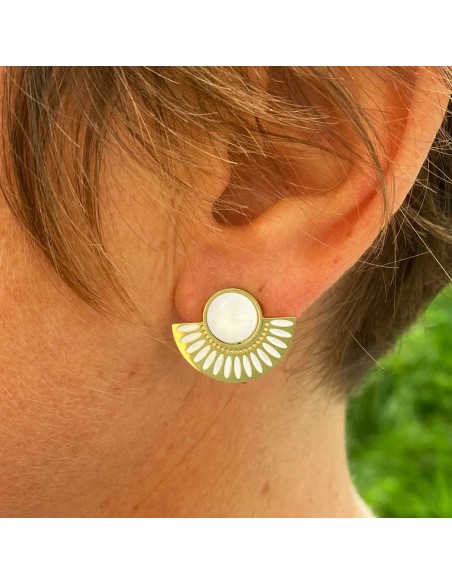 Boucle d'oreille clip Peyotl