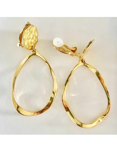 Boucles d'oreilles clips plaqué or Kelly