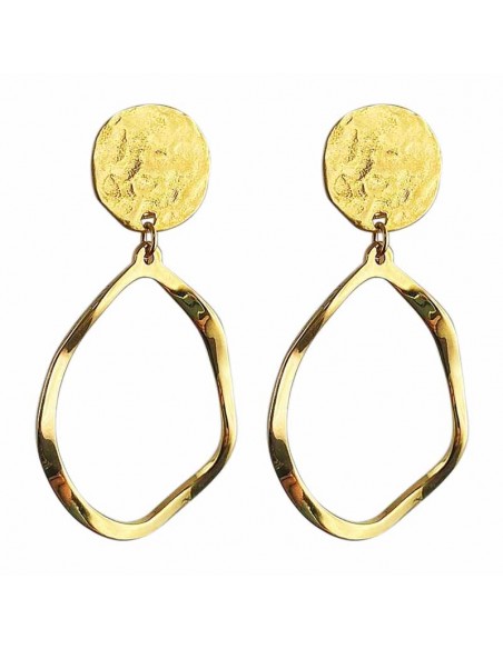 Boucles d'oreilles clips plaqué or Kelly