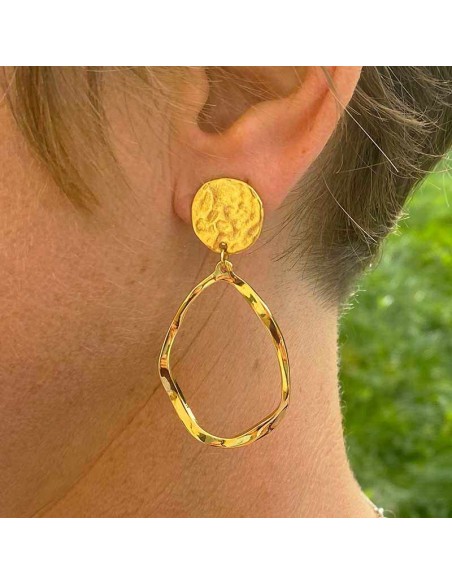 Boucles d'oreilles clips plaqué or Kelly