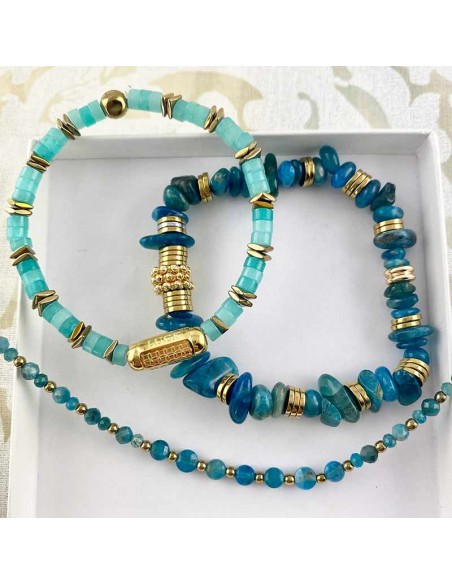 Bracelet Amazonite et Apatite