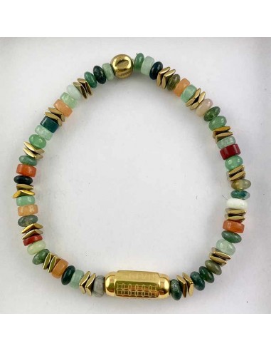 Bracelet Malachite, Agate Indienne, Jade
