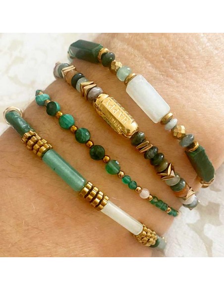 Bracelets Agate Indienne, Jade