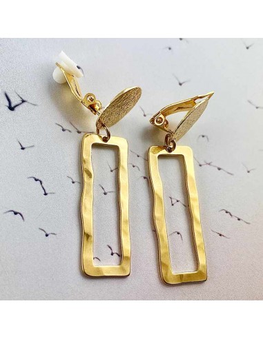 Boucle d'oreille clip martelé Yucatan