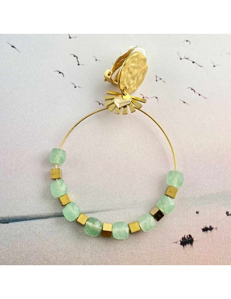 Boucles d'oreilles clips créole Farenheit