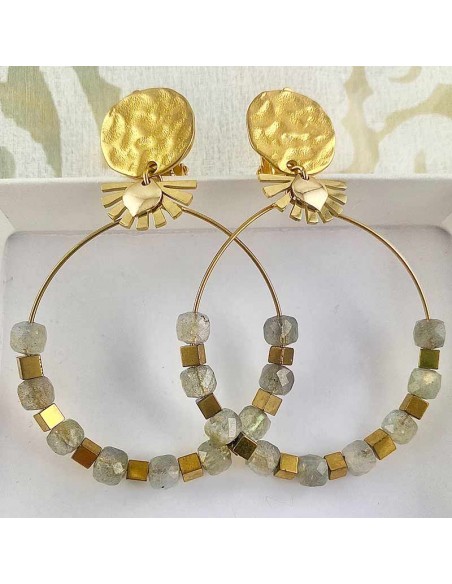 Boucles d'oreilles clips créole Farenheit