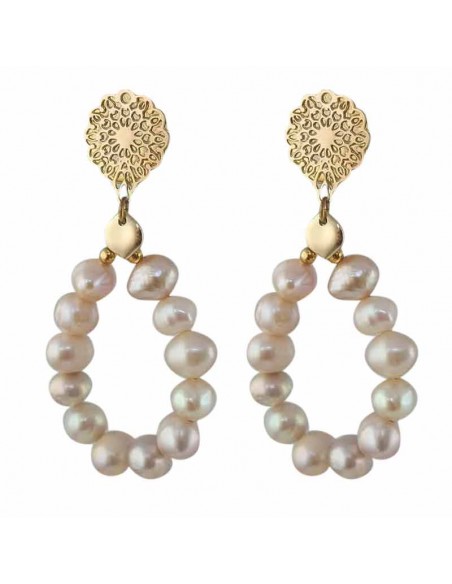 Boucles d'oreilles Diane perle d'eau douce