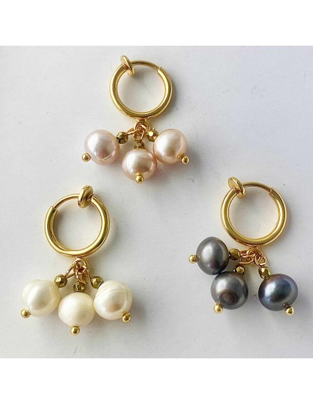 Boucles d'oreilles clips perle d'eau douce