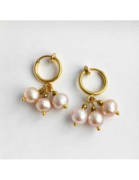 Boucles d'oreilles clips perle d'eau douce