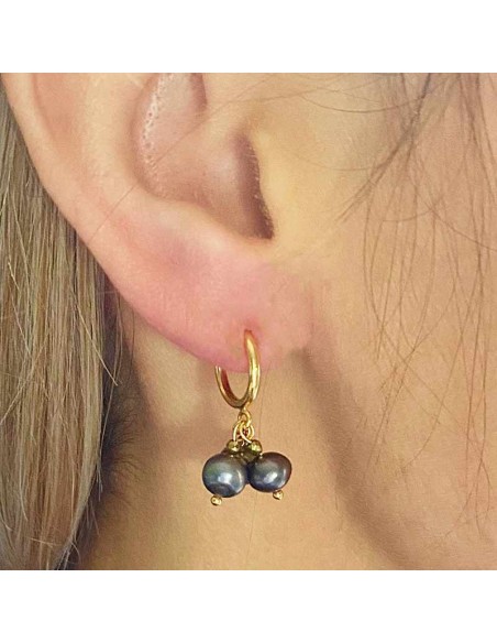 Boucles d'oreilles clips perle d'eau douce