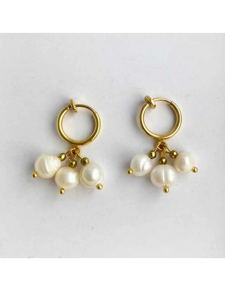 Boucles d'oreilles clips perle d'eau douce
