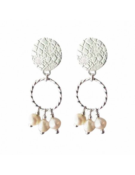 Boucles d'oreilles clips Wedding Night argent 925