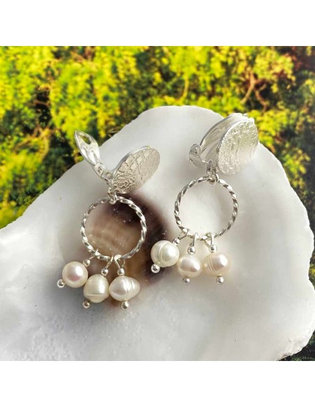 Boucles d'oreilles clips Wedding Night argent 925