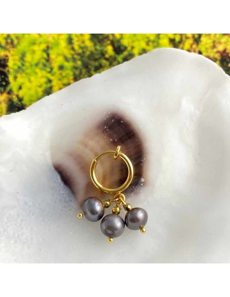 Boucles d'oreilles clips perle d'eau douce
