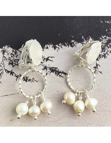 Boucles d'oreilles clips Wedding Night argent 925