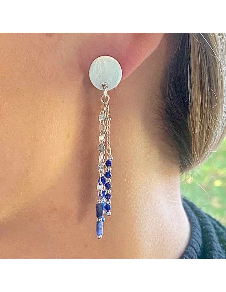 Boucle d'oreille clip Constellation argt 925