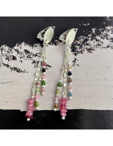 Boucle d'oreille clip Constellation argent 925