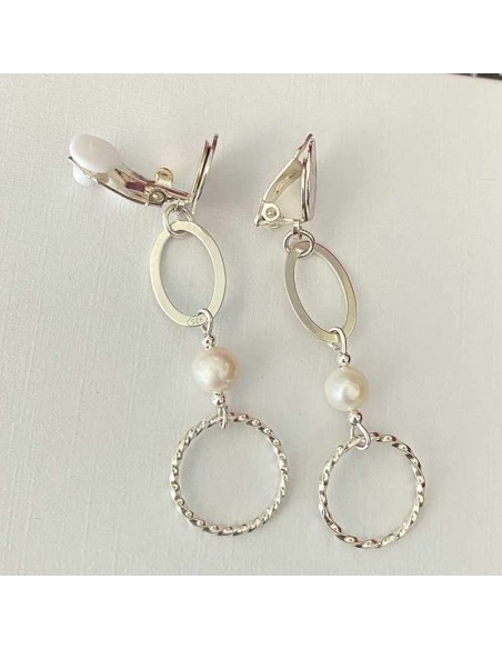 Boucles d'oreilles clips argent 925 Beverly