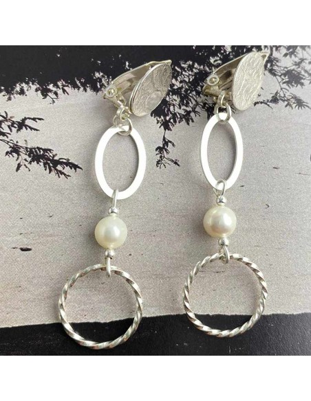 Boucles d'oreilles clips argent 925 Beverly